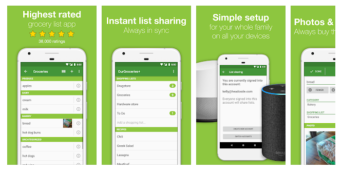 Our Groceries Shopping List app