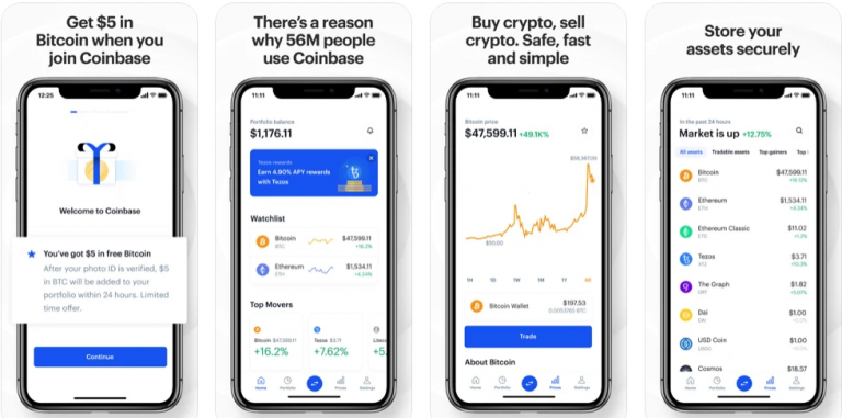 apps that give free crypto like coinbase