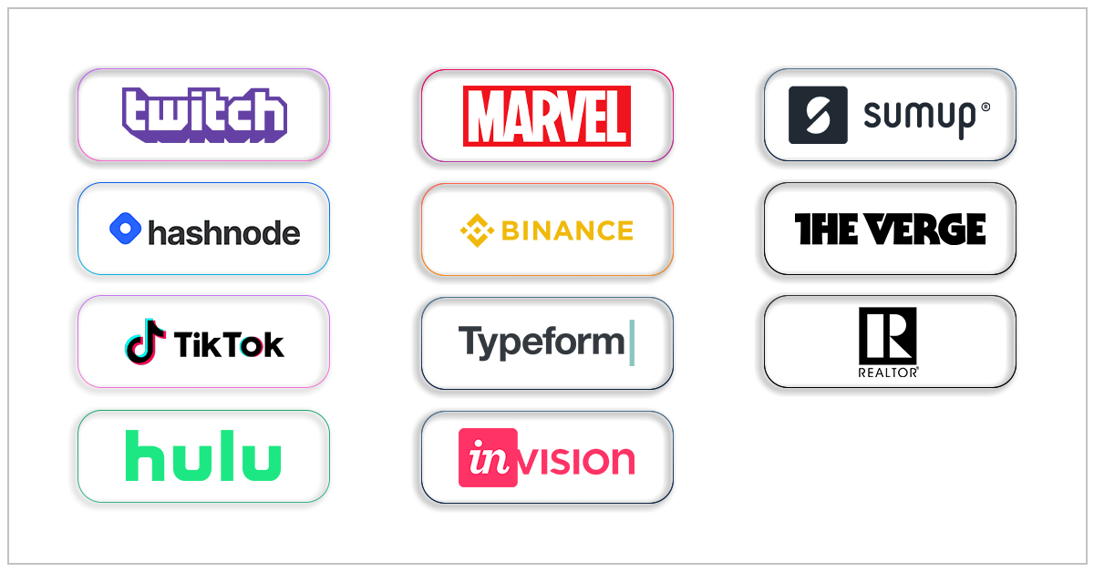 Brands using Next JS