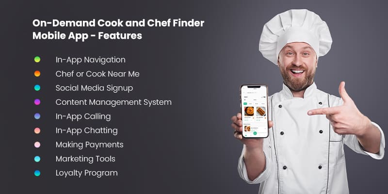 On Demand Cook and Chef Finder Mobile App- Features