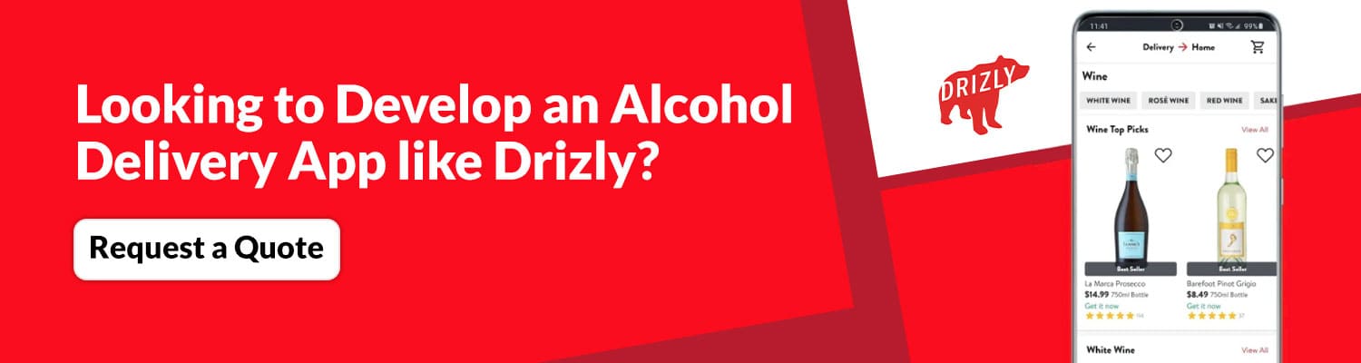 Develop app like drizly