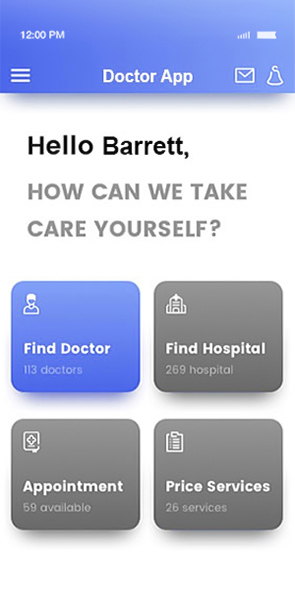 Doctor Appointment App Screen 2