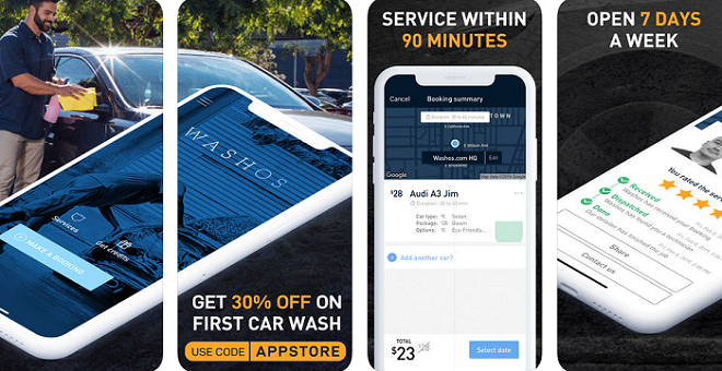 Washos car wash app