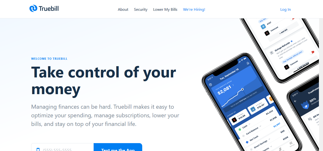 Truebill - Best For Bill Management