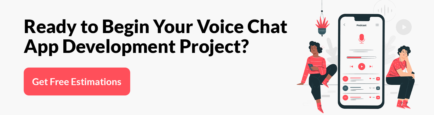 voice chat app like Clubhouse CTA