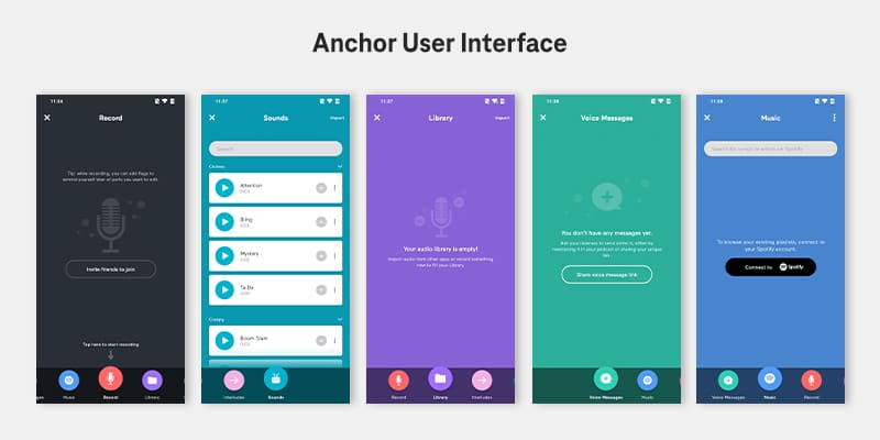Anchor User Interface