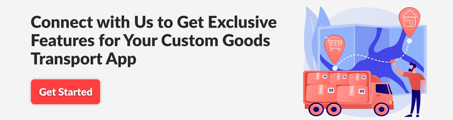 custom goods transport app development