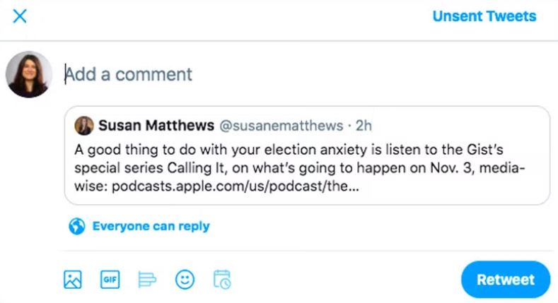 twitter retweet feature