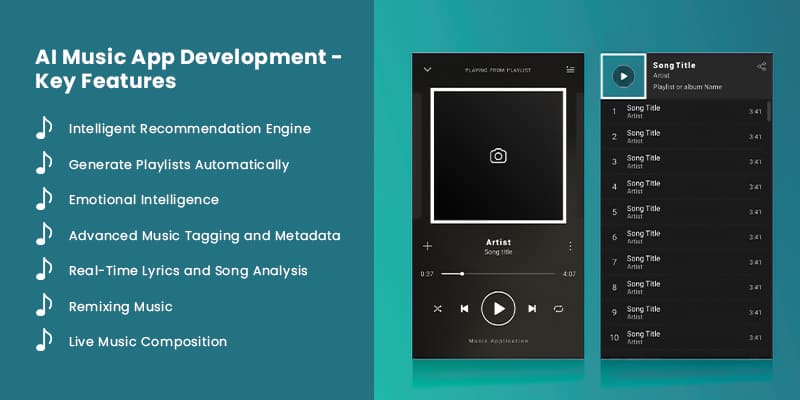 AI Music App Development - Key Features
