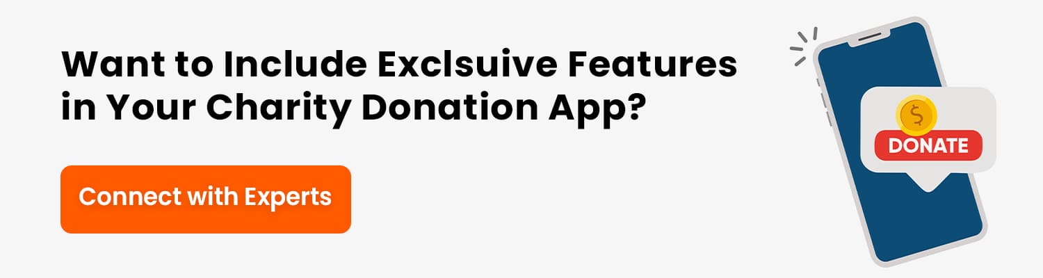 Charity Donation App Features
