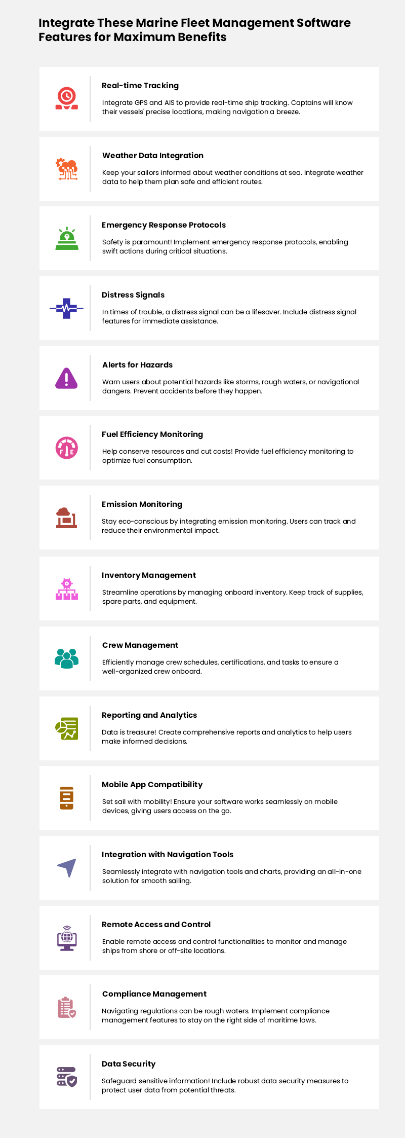 Integrate These Marine Fleet Management-Software Features for Maximum Benefits