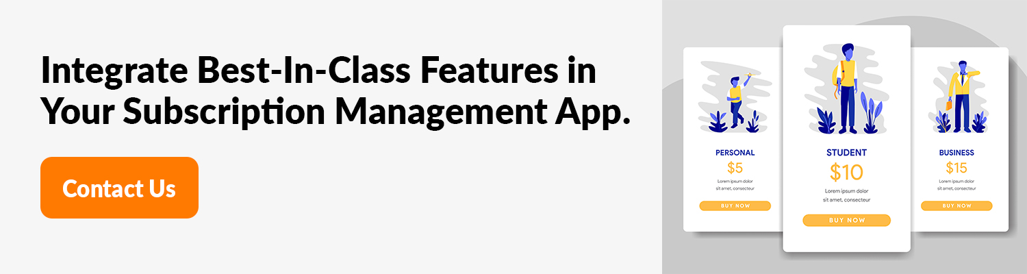 Features of Subscription Management App