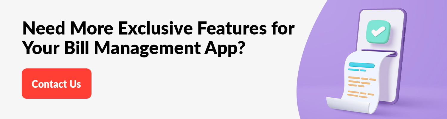 Bill Management App Features
