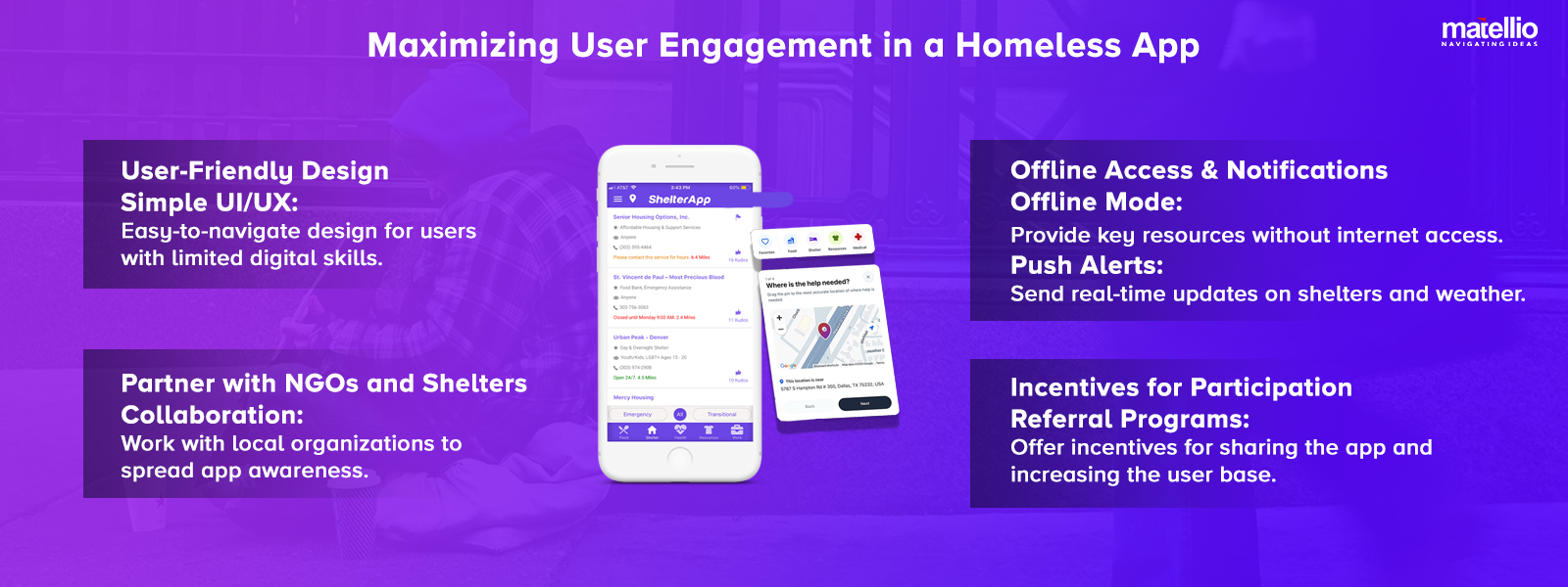 Maximizing User Engagement in a Homeless App 